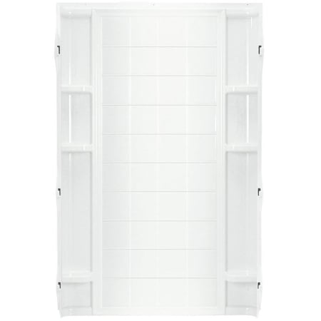 Sterling Ensemble Shower Back Wall, 7212 in L, 36 in W, Vikrell, HighGloss, Alcove Installation, White 72102100-0